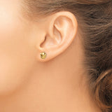 10K Yellow Gold Love Knot Stud Earrings Interwoven Design