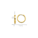 10k Yellow Gold Hoop Earrings, Polished Minimalist Design, Unisex Everyday Jewelry