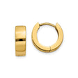 10k Yellow Gold Hoop Earrings, Polished Smooth Finish, Lightweight Unisex Classic Design