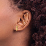 10k Yellow Gold Pineapple Stud Earrings, Textured Tropical Fruit Design, Summer Vacation Style