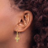 10k Yellow Gold Star Stud Earrings, Textured Five-Point Celestial Design for Women