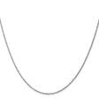 10K White Gold 1.15 mm Rope Chain Necklace, Polished
