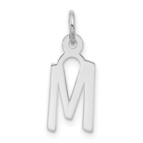 10k White Gold Marian Pendant with Stylized Virgin Mary Symbol, Catholic Religious Charm
