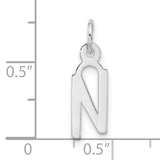 10k White Gold Pendant, Arabic Nun Christian Faith Symbol for Men or Women