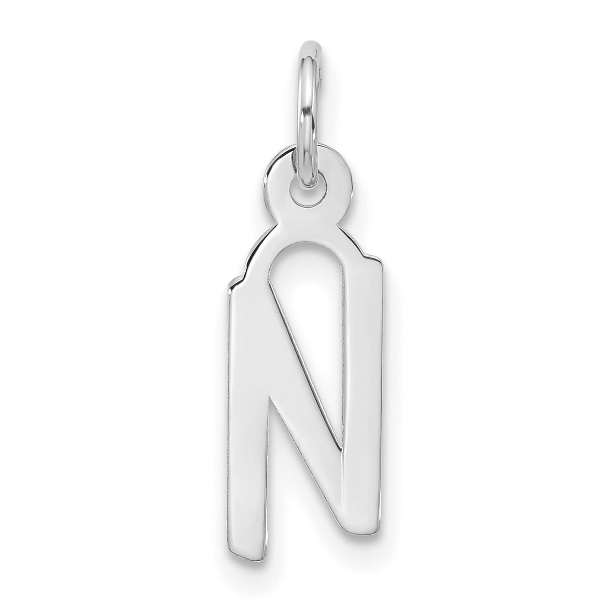 10k White Gold Pendant, Arabic Nun Christian Faith Symbol for Men or Women