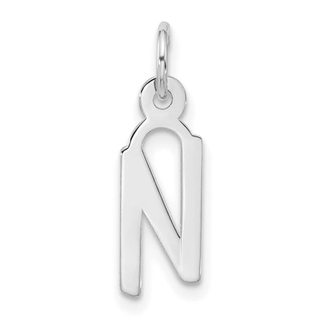 10k White Gold Pendant, Arabic Nun Christian Faith Symbol for Men or Women