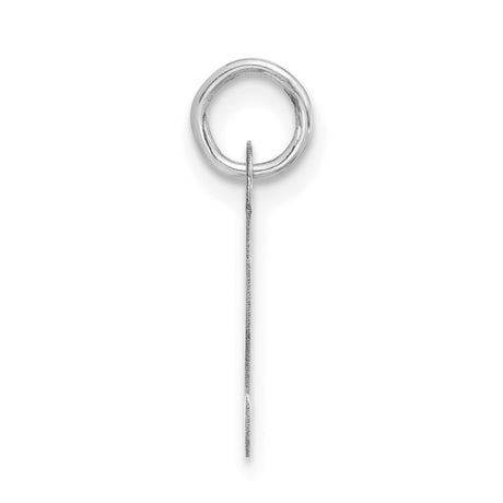 10k White Gold Initial S Pendant, Script Letter Charm, Polished Monogram Jewelry for Women