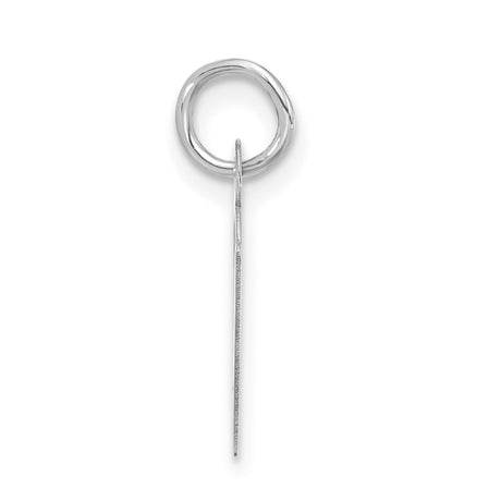10k White Gold Ankh Pendant, Minimalist Egyptian Symbol of Life, Spiritual Charm for Women or Unisex Wear