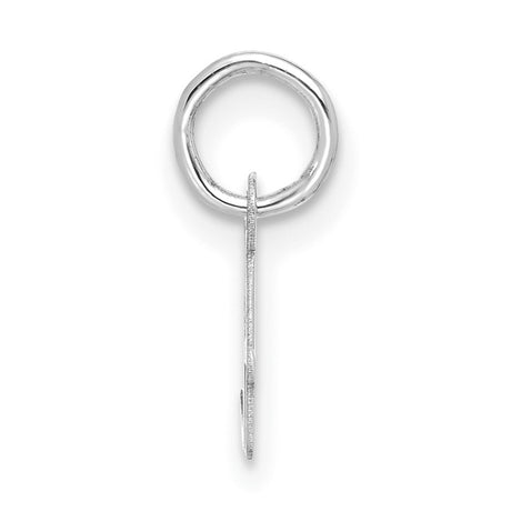 10k White Gold Letter A Pendant Charm, Script Monogram Style for Women or Unisex Wear