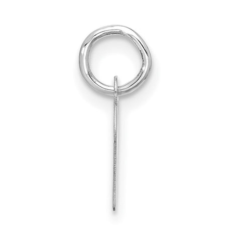 10k White Gold Initial K Pendant, Script Letter Charm for Necklace or Bracelet