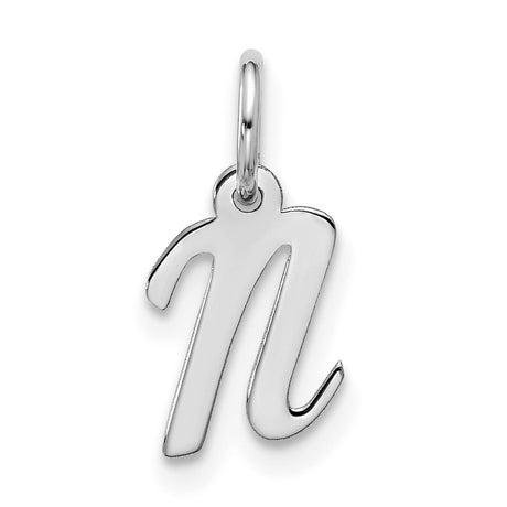 10k White Gold Virgo Zodiac Pendant, Dainty Astrology Charm for Women or Unisex Wear