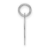 Small Script Initial Y Charm Pendant in Real 10k White Gold