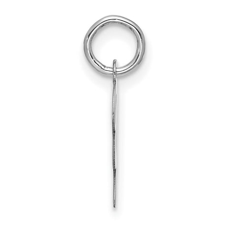 Small Script Initial Y Charm Pendant in Real 10k White Gold