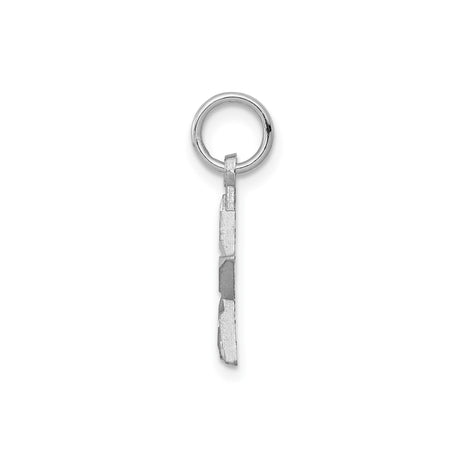 10k White Gold Star Pendant, Minimalist Openwork Geometric Celestial Design for Women or Unisex Wear
