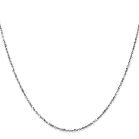 10K White Gold 0.8 mm Rope Chain Necklace, Polished