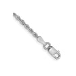 10K White Gold 2 mm Rope Chain Bracelet, Polished