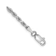10K White Gold 2.75 mm Rope Chain Bracelet, Polished