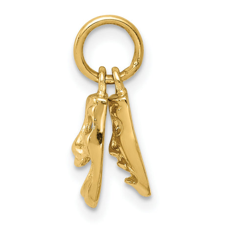 10k Yellow Gold Comedy and Tragedy Mask Pendant, Theater Drama Charm for Actors and Fans