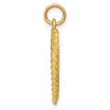 10k Yellow Gold Heart Pendant with 50th Anniversary Message, Romantic Keepsake Charm