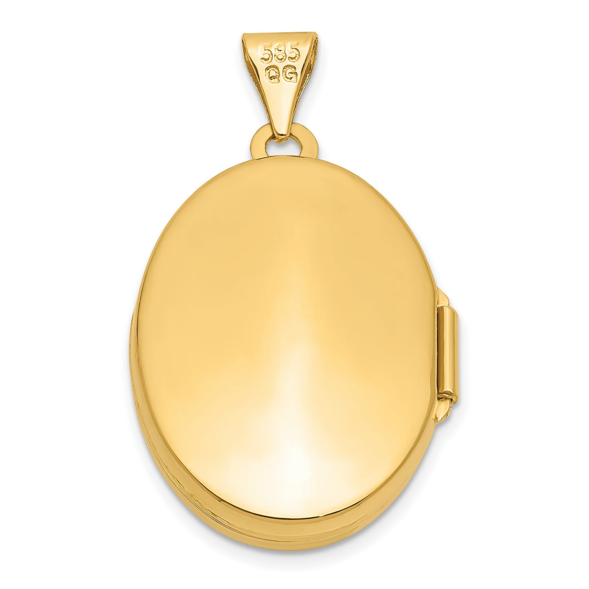 Polished Oval Locket Charm Pendant in Real 10k Yellow Gold