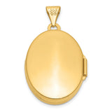 Polished Oval Locket Charm Pendant in Real 10k Yellow Gold