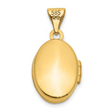 10k Yellow Gold Locket Pendant with Floral Design for Women
