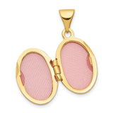 10k Yellow Gold Locket Pendant with Floral Design for Women