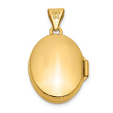 Diamond Oval Locket Charm Pendant in Real 10k Yellow Gold