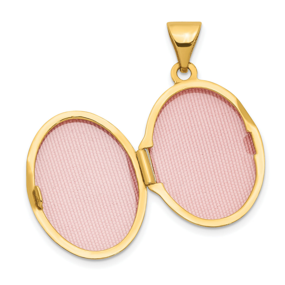 Diamond Oval Locket Charm Pendant in Real 10k Yellow Gold