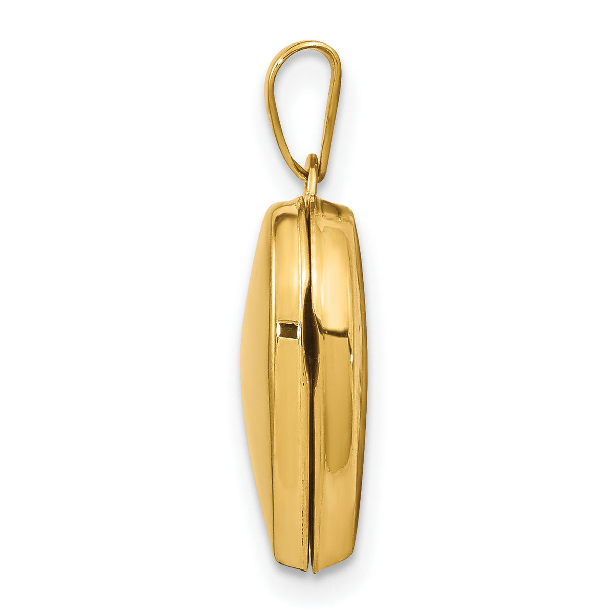 Plain Heart Locket Charm Pendant in Real 10k Yellow Gold