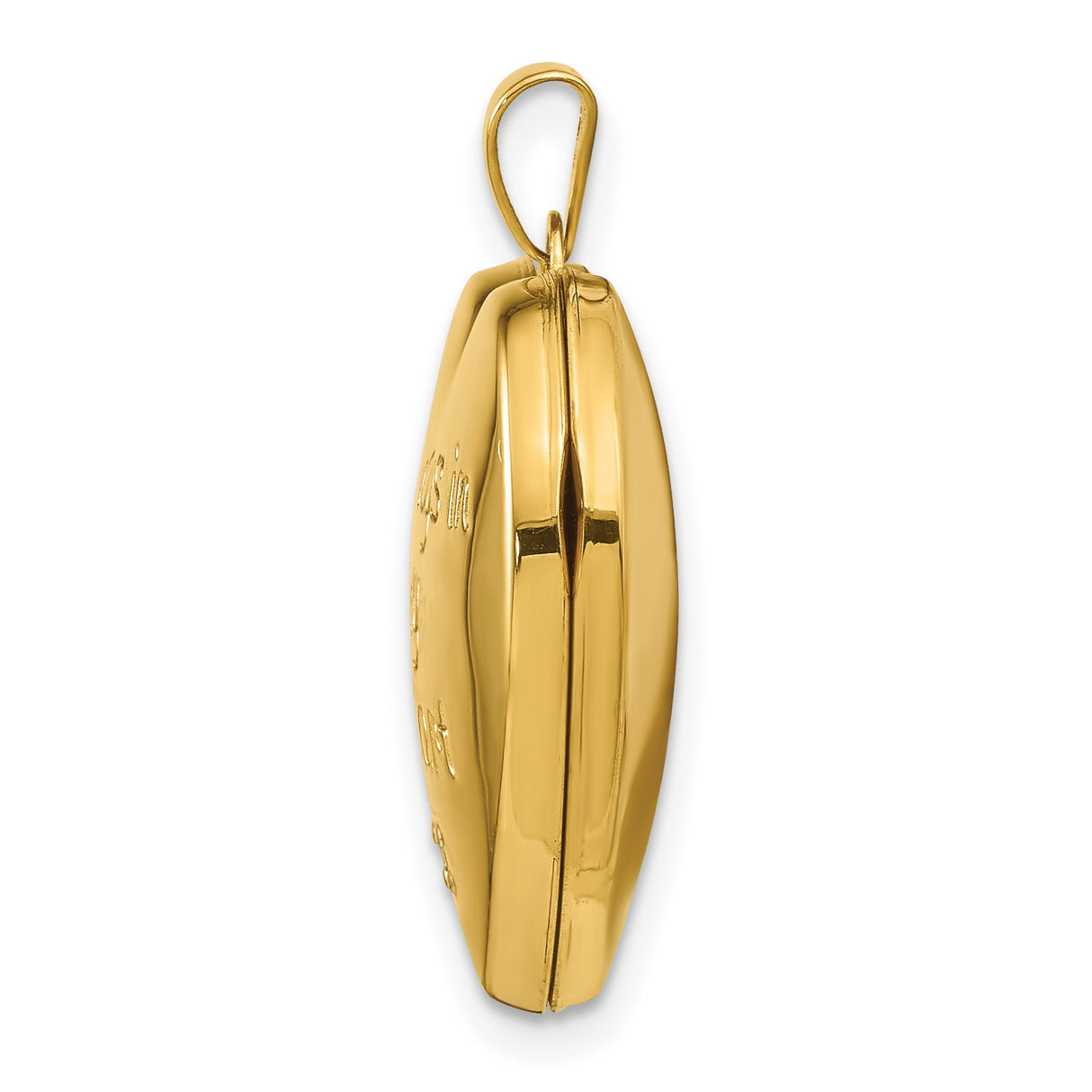 10k Two-Tone Gold Heart Locket Pendant with Diamond Accent, Always in My Heart Engraving