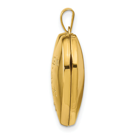 10k Two-Tone Gold Heart Locket Pendant with Diamond Accent, Always in My Heart Engraving