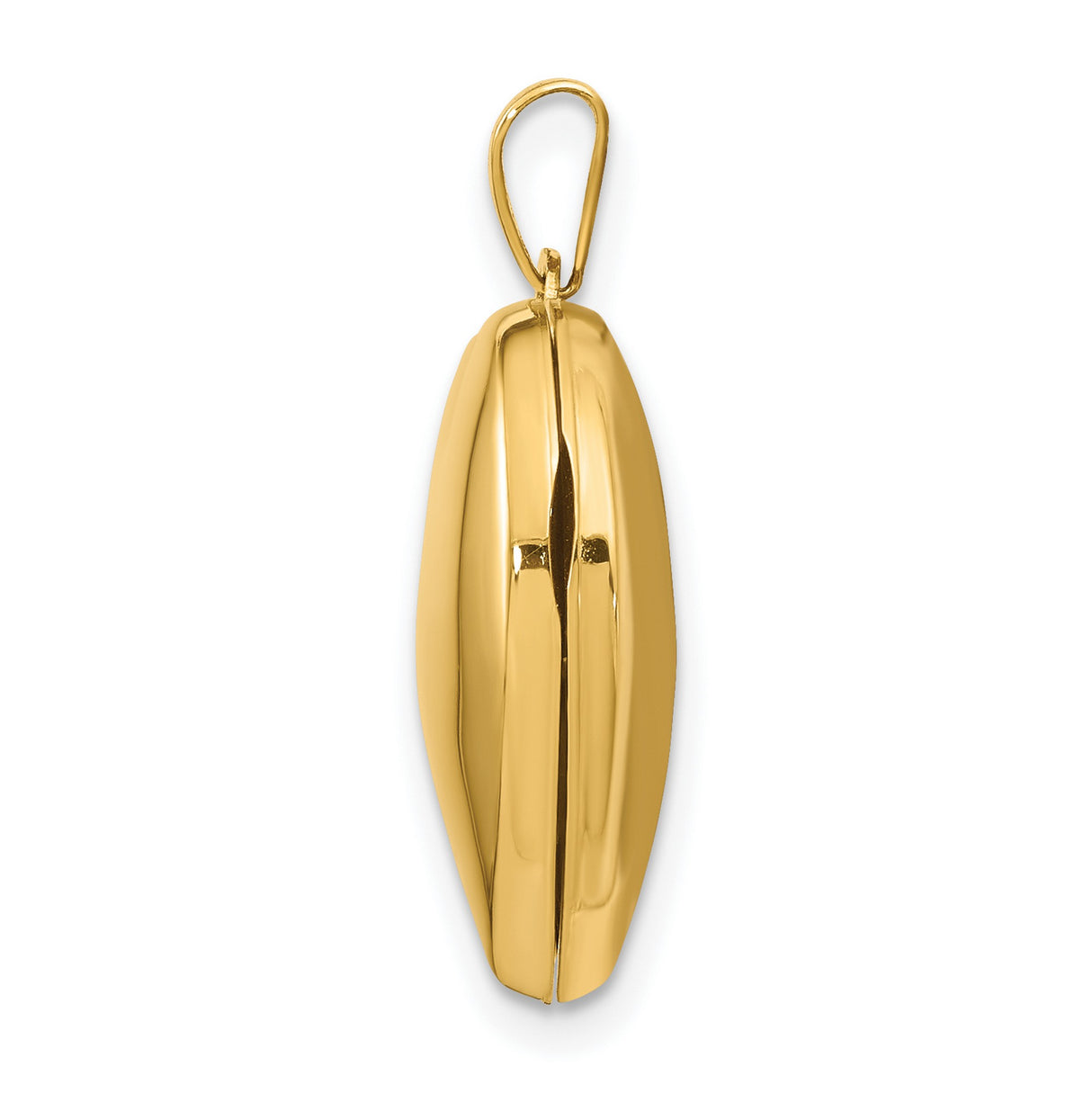 Plain Heart Locket Charm Pendant in Real 10k Yellow Gold