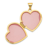 Plain Heart Locket Charm Pendant in Real 10k Yellow Gold