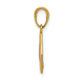 10k Yellow Gold Medical ID Pendant with Red Star of Life and Caduceus Symbol, Hexagon Shape