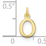 Cutout Letter O Initial Charm Pendant in Real 10k Yellow Gold