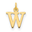 Cutout Letter W Initial Charm Pendant in Real 10k Yellow Gold