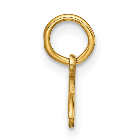 10k Yellow Gold Script Letter A Pendant Charm, Polished Cursive Initial Jewelry for Women or Unisex Wear