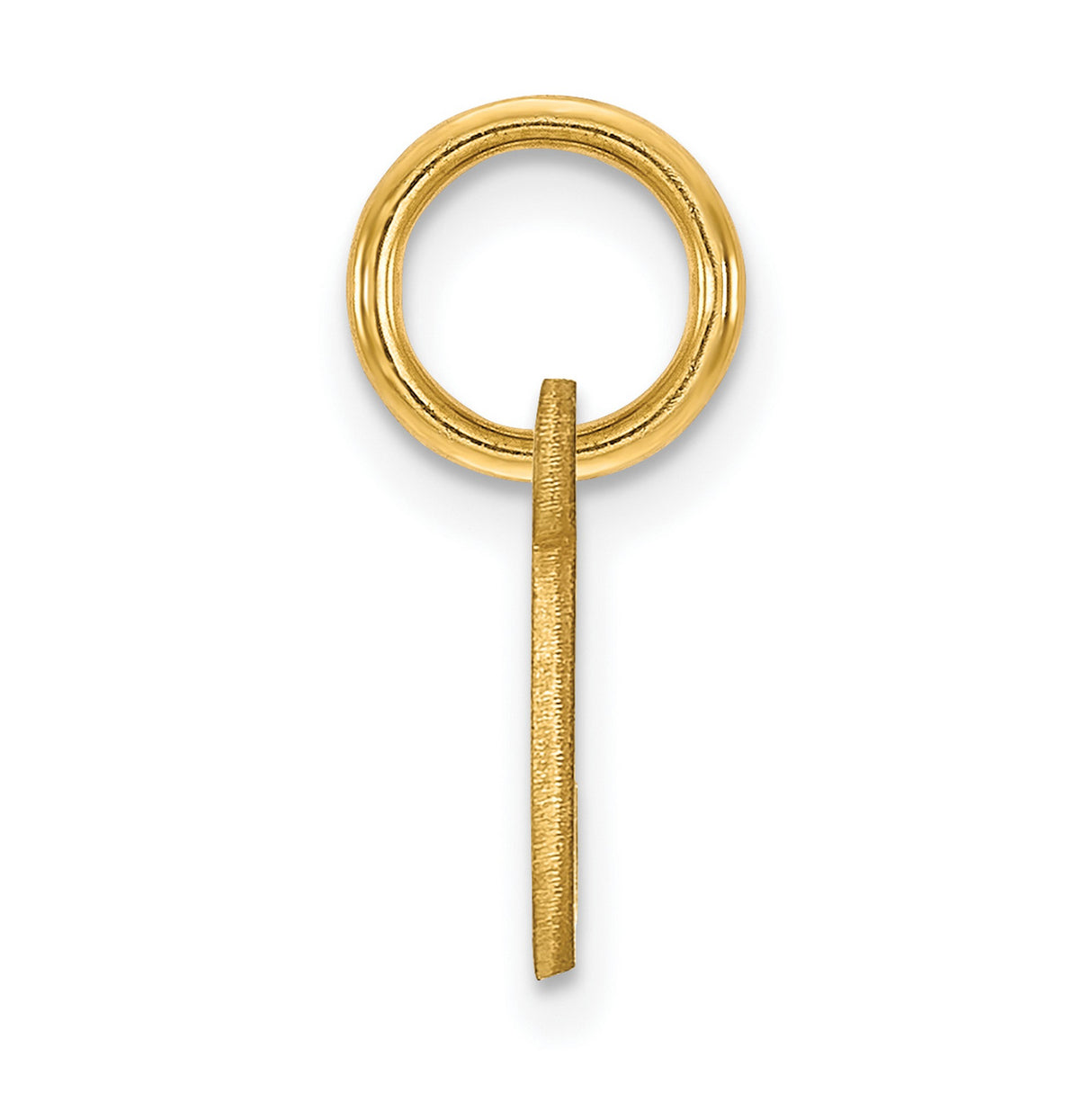 10k Yellow Gold Initial Pendant Charm C, Polished Script Letter Jewelry for Women