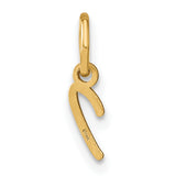 10k Yellow Gold Aleph Pendant, Hebrew Letter Charm with Spiritual Jewish Symbolism