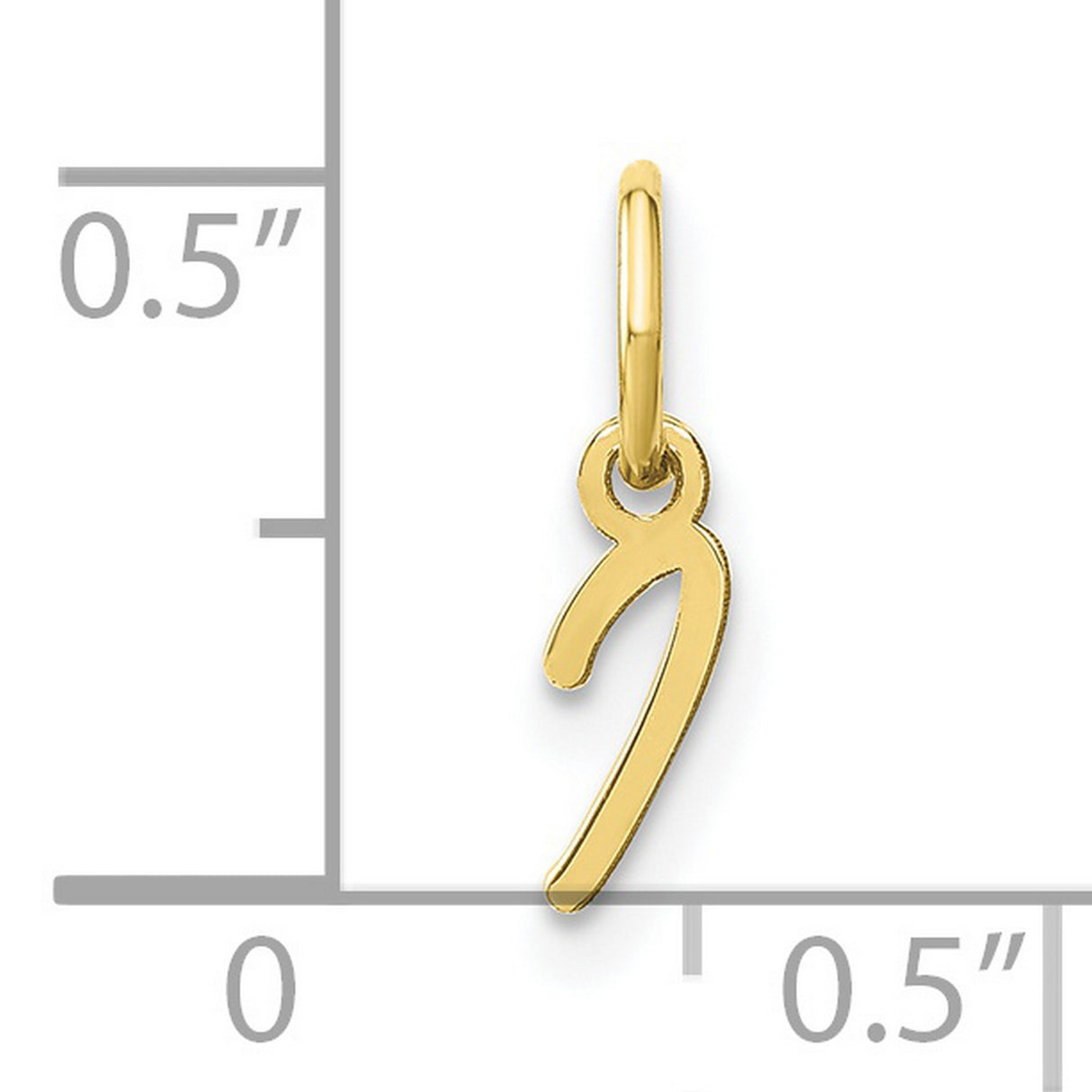 10k Yellow Gold Aleph Pendant, Hebrew Letter Charm with Spiritual Jewish Symbolism