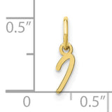 10k Yellow Gold Aleph Pendant, Hebrew Letter Charm with Spiritual Jewish Symbolism