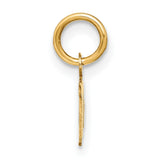 Upper case Letter M Initial Charm Pendant in Real 10k Yellow Gold