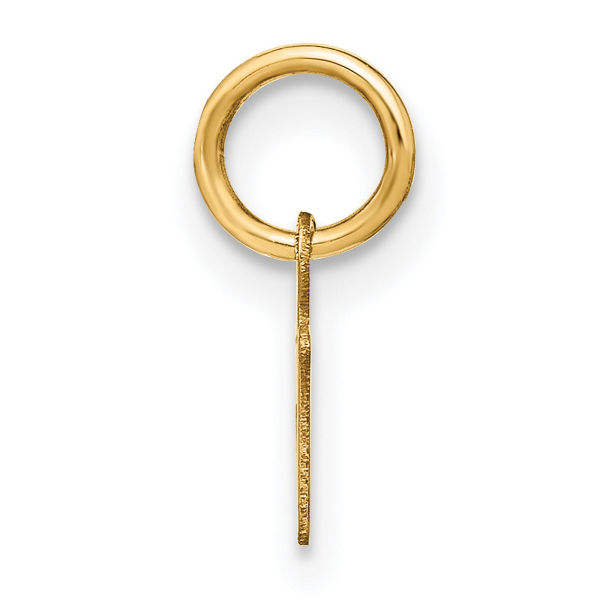 10k Yellow Gold Lowercase Letter N Pendant, Script Initial Charm for Women or Unisex Wear