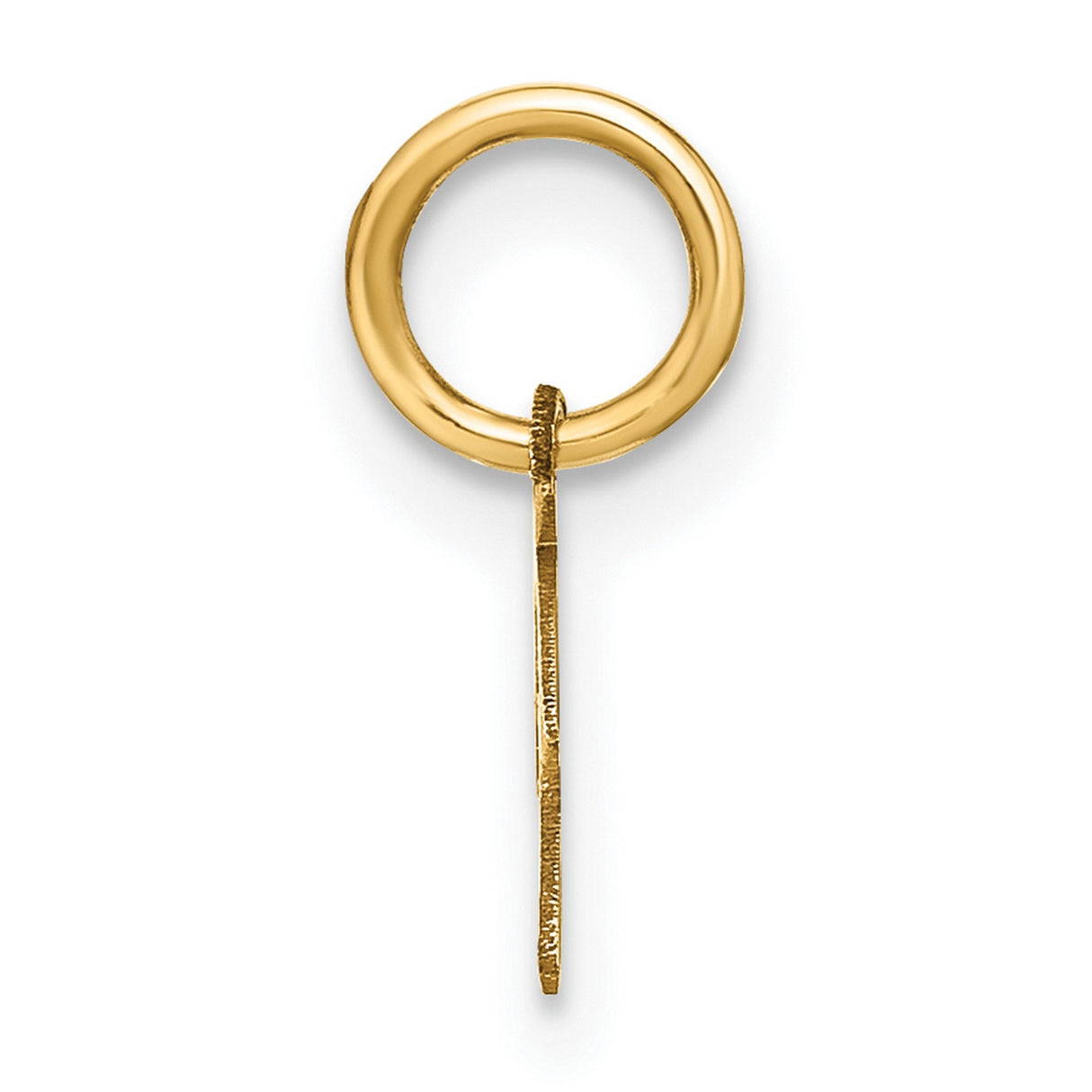 10k Yellow Gold Pendant, Lowercase Letter P Script Charm for Women