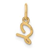 Upper case Letter S Initial Charm Pendant in Real 10k Yellow Gold