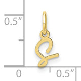 Upper case Letter S Initial Charm Pendant in Real 10k Yellow Gold