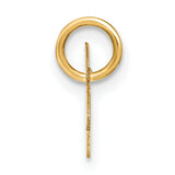 10k Yellow Gold Initial Pendant Charm W, Script Letter Design for Women or Unisex Wear