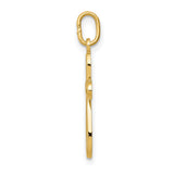 10k Yellow Gold Cross Pendant with Openwork Design and Polished Finish for Men and Women