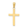 10k Yellow Gold Cross Pendant, Classic Latin Design Religious Charm for Men and Women